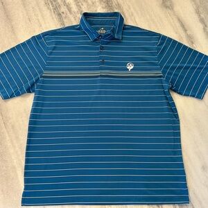Port Royal Golf Club Hilton Head Golf Performance Polo sz Large in Blue Stripe